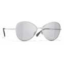 Chanel - Butterfly Sunglasses - Silver - Chanel Eyewear