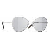 Chanel - Butterfly Sunglasses - Silver - Chanel Eyewear