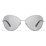 Chanel - Butterfly Sunglasses - Silver - Chanel Eyewear