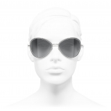 Chanel - Butterfly Sunglasses - Silver - Chanel Eyewear