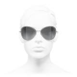 Chanel - Occhiali da Sole a Farfalla - Argento - Chanel Eyewear