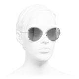 Chanel - Butterfly Sunglasses - Silver - Chanel Eyewear