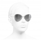 Chanel - Occhiali da Sole a Farfalla - Argento - Chanel Eyewear