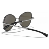 Chanel - Butterfly Sunglasses - Dark Silver - Chanel Eyewear