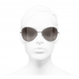 Chanel - Butterfly Sunglasses - Dark Silver - Chanel Eyewear