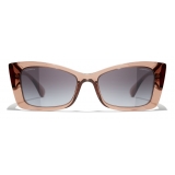 Chanel - Rectangular Sunglasses - Transparent Brown - Chanel Eyewear