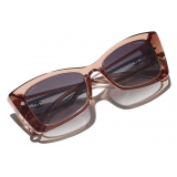 Chanel - Rectangular Sunglasses - Transparent Brown - Chanel Eyewear