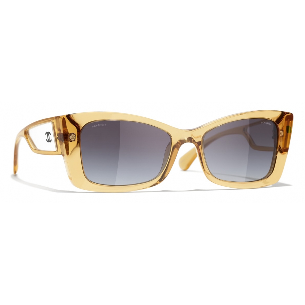 Chanel - Rectangular Sunglasses - Yellow - Chanel Eyewear - Avvenice