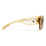 Chanel - Rectangular Sunglasses - Yellow - Chanel Eyewear