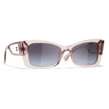 Chanel - Rectangular Sunglasses - Transparent Pink - Chanel Eyewear