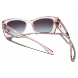 Chanel - Rectangular Sunglasses - Transparent Pink - Chanel Eyewear