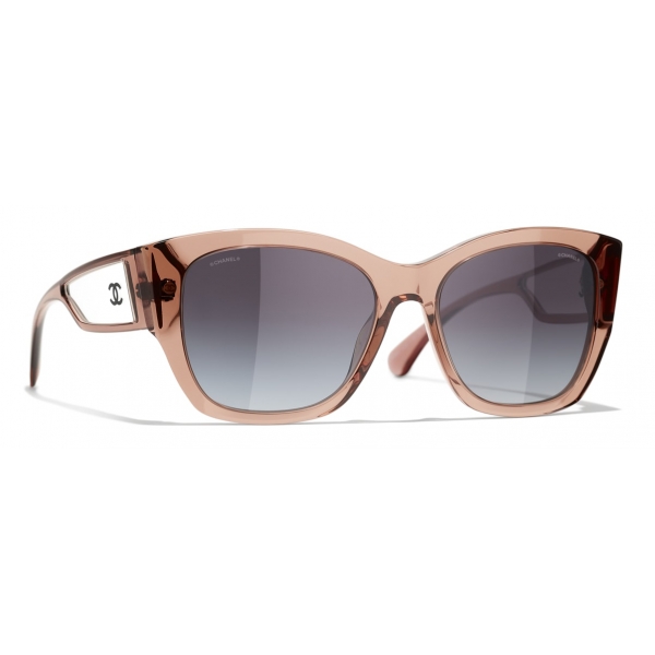 Chanel - Butterfly Sunglasses - Transparent Brown - Chanel Eyewear