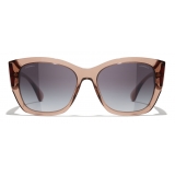 Chanel - Butterfly Sunglasses - Transparent Brown - Chanel Eyewear