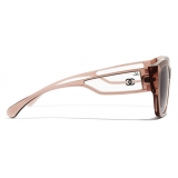 Chanel - Butterfly Sunglasses - Transparent Brown - Chanel Eyewear