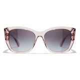 Chanel - Butterfly Sunglasses - Transparent Pink - Chanel Eyewear