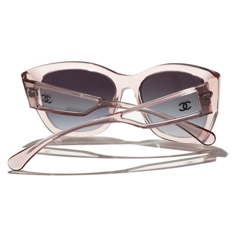 Chanel - Butterfly Sunglasses - Transparent Pink - Chanel Eyewear