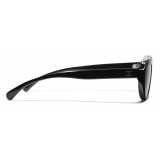 Chanel - Oval Sunglasses - Black - Chanel Eyewear