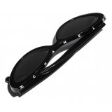 Chanel - Oval Sunglasses - Black - Chanel Eyewear