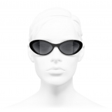 Chanel - Oval Sunglasses - Black - Chanel Eyewear