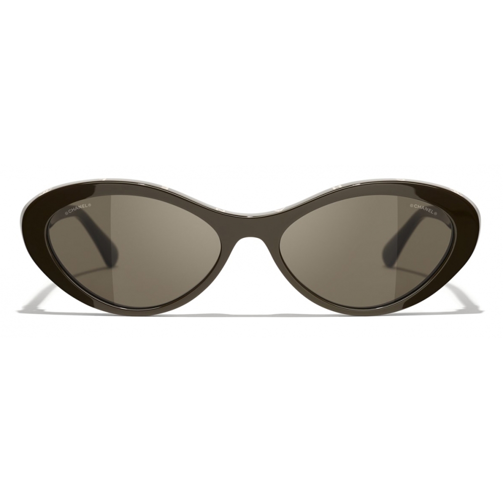 Chanel - Oval Sunglasses - Brown - Chanel Eyewear - Avvenice