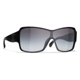 Chanel - Shield Sunglasses - Black - Chanel Eyewear