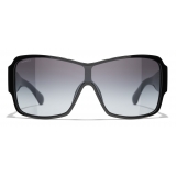 Chanel - Shield Sunglasses - Black - Chanel Eyewear