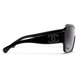 Chanel - Shield Sunglasses - Black - Chanel Eyewear