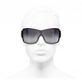 Chanel - Shield Sunglasses - Black - Chanel Eyewear