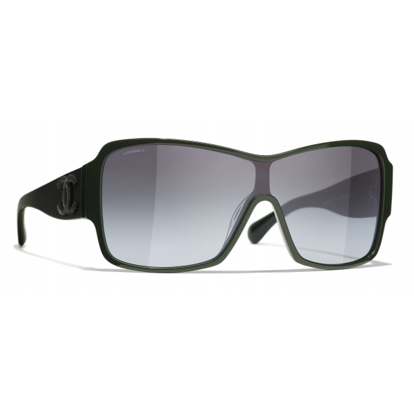 Chanel - Shield Sunglasses - Green - Chanel Eyewear