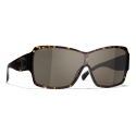 Chanel - Shield Sunglasses - Dark Tortoise - Chanel Eyewear