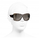 Chanel - Occhiali da Sole a Maschera - Tartaruga Scuro - Chanel Eyewear