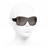 Chanel - Shield Sunglasses - Dark Tortoise - Chanel Eyewear