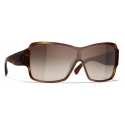 Chanel - Shield Sunglasses - Tortoise - Chanel Eyewear