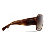 Chanel - Shield Sunglasses - Tortoise - Chanel Eyewear