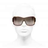 Chanel - Shield Sunglasses - Tortoise - Chanel Eyewear