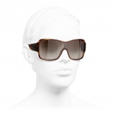 Chanel - Shield Sunglasses - Tortoise - Chanel Eyewear