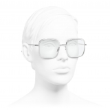 Chanel - Occhiali da Sole Quadrati - Argento - Chanel Eyewear