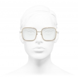 Chanel - Occhiali da Sole Quadrati - Oro Chiaro - Chanel Eyewear