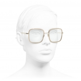 Chanel - Occhiali da Sole Quadrati - Oro Chiaro - Chanel Eyewear