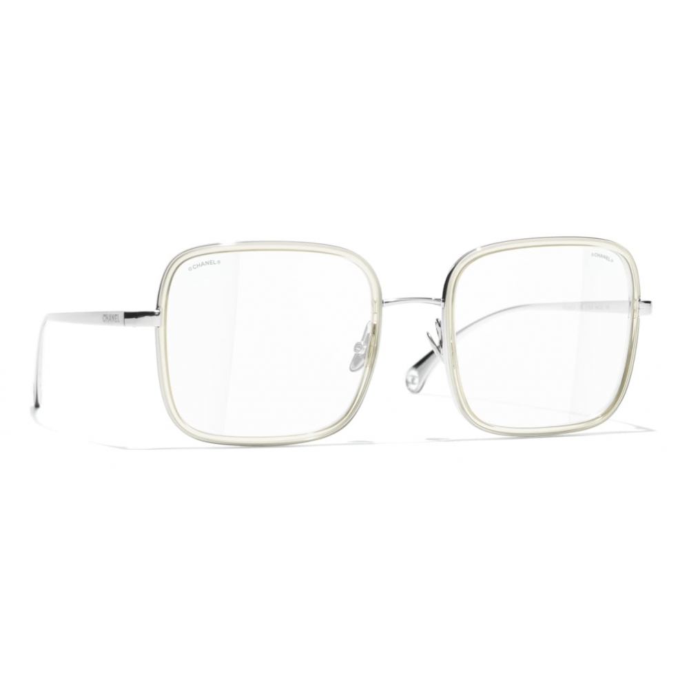 Chanel - Square Sunglasses - Silver - Chanel Eyewear - Avvenice