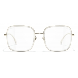 Chanel - Occhiali da Sole Quadrati - Oro - Chanel Eyewear