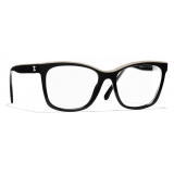 Chanel - Square Eyeglasses - Black Beige - Chanel Eyewear