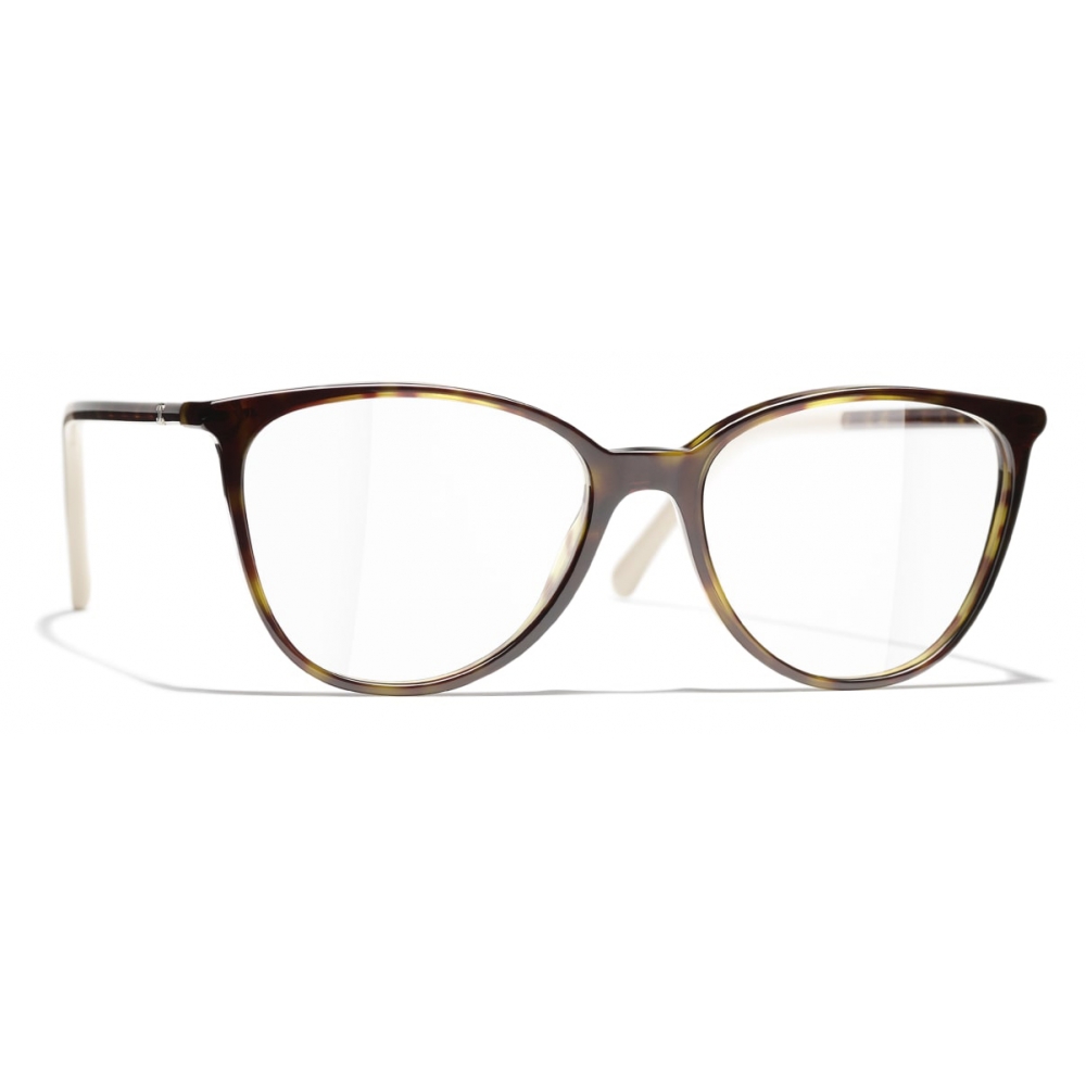 Chanel - Square Eyeglasses - Dark Tortoise Beige - Chanel Eyewear - Avvenice