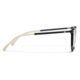 Chanel - Occhiali da Vista Quadrati - Nero Beige - Chanel Eyewear