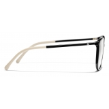 Chanel - Occhiali da Vista Rotondi - Nero Beige - Chanel Eyewear