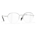 Chanel - Occhiali da Vista Rotondi - Argento - Chanel Eyewear