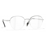 Chanel - Occhiali da Vista Rotondi - Argento - Chanel Eyewear