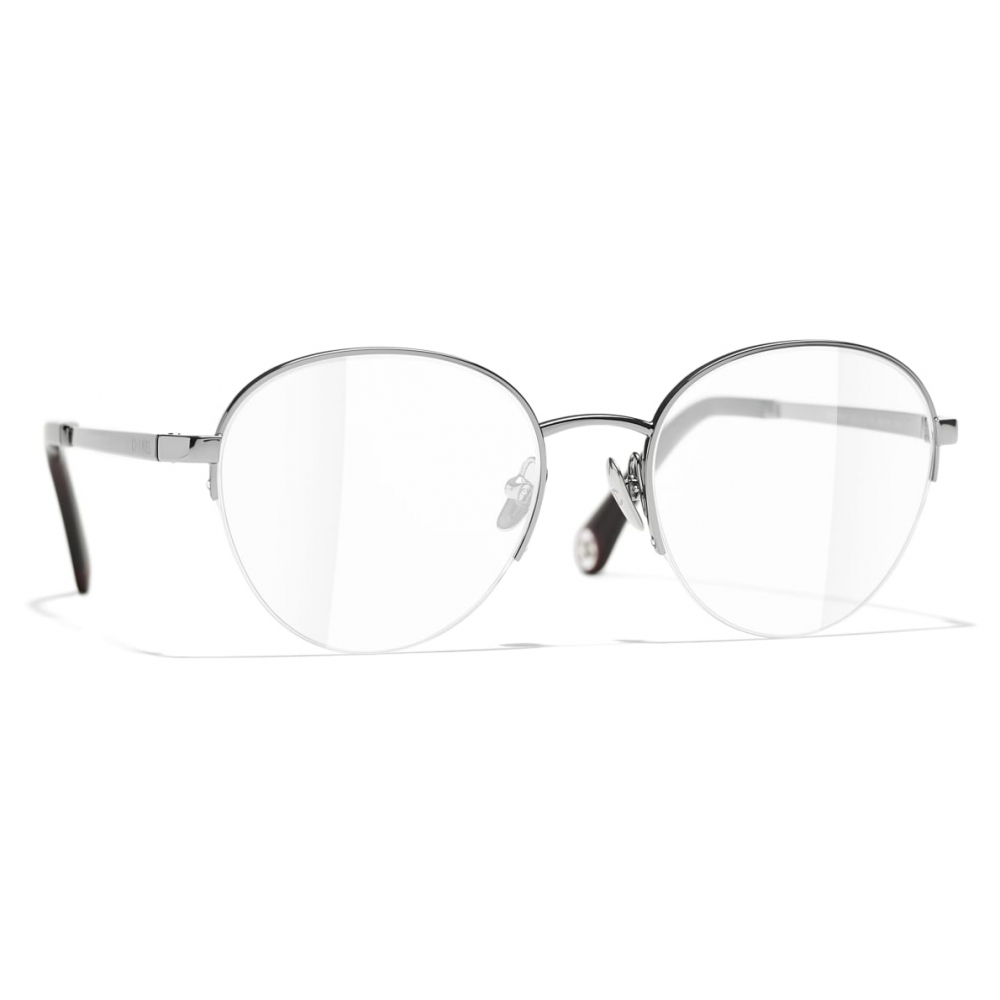 Chanel - Round Eyeglasses - Dark Silver - Chanel Eyewear - Avvenice