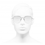 Chanel - Round Eyeglasses - Dark Silver - Chanel Eyewear