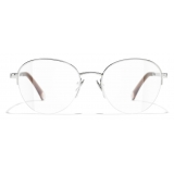 Chanel - Round Eyeglasses - Silver - Chanel Eyewear